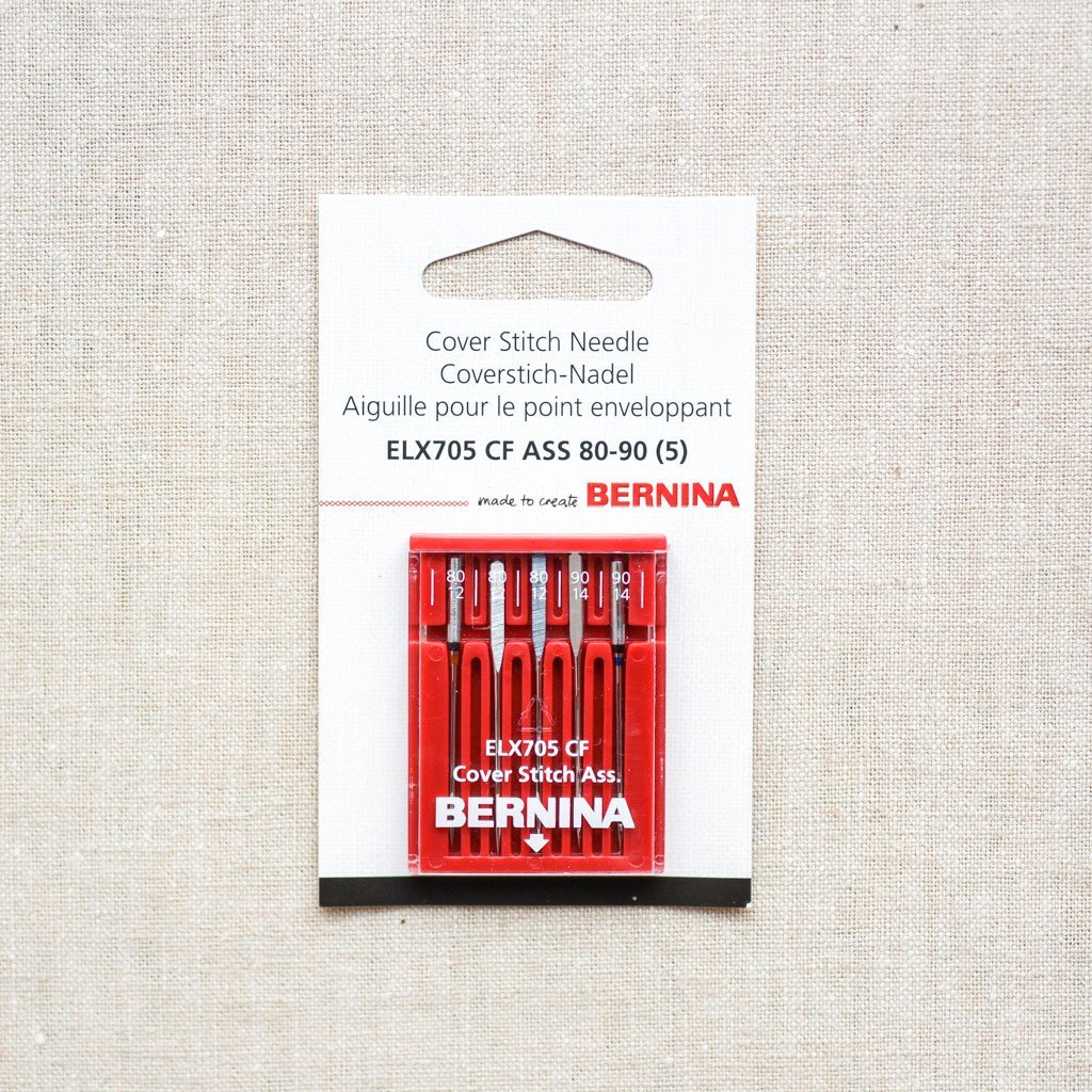 Bernina : Cover Stitch & Serger Needle ELX705 CS 80-90 Sharps Asst : 5 Pack - the workroom