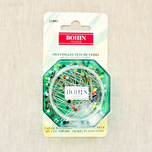 Bohin : Glass Head Pin Collection : 150 ct - the workroom