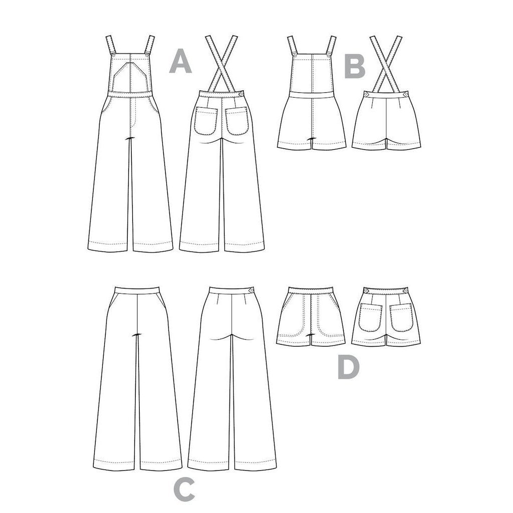 Closet Core Patterns : Jenny Overalls & Trousers Pattern - the workroom