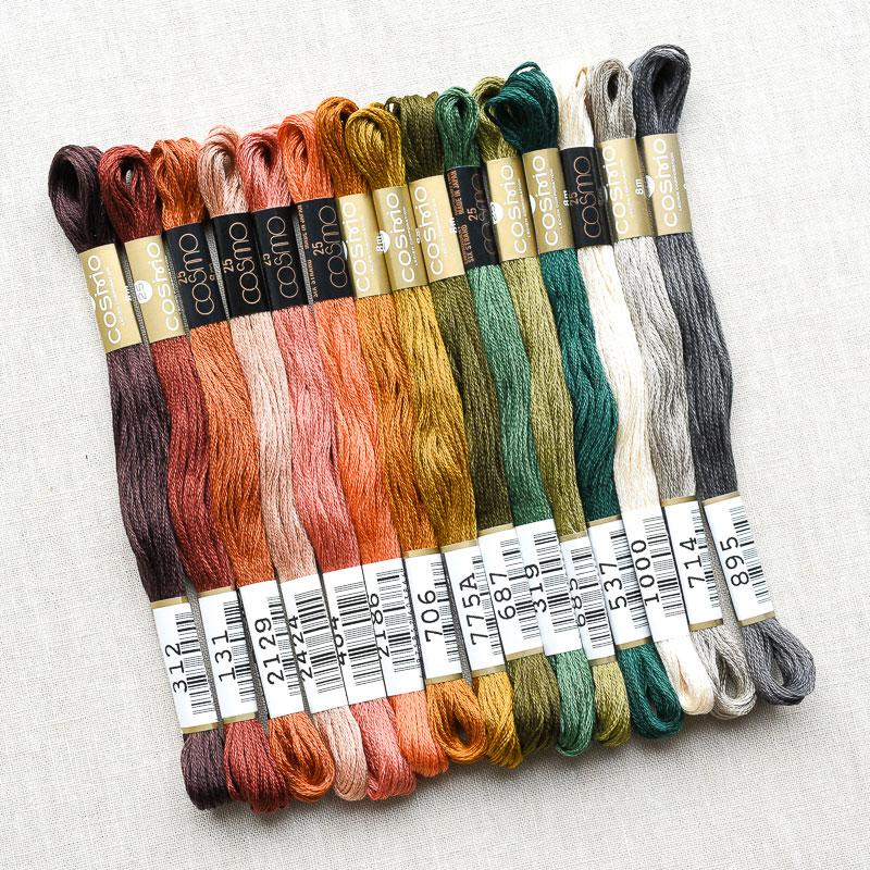 Cosmo : Alice's Embroidery Floss Palette : Earth Tones : 15 pcs - the workroom