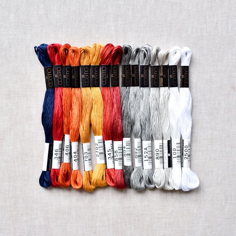 Cosmo : Embroidery Floss Palette : Chasing the Moon : 15 pcs - the workroom