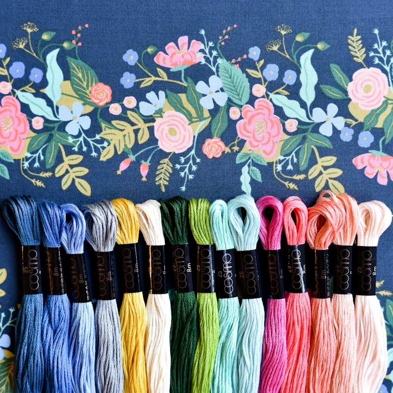 Cosmo : Embroidery Floss Palette : English Garden : 15 pcs - the workroom
