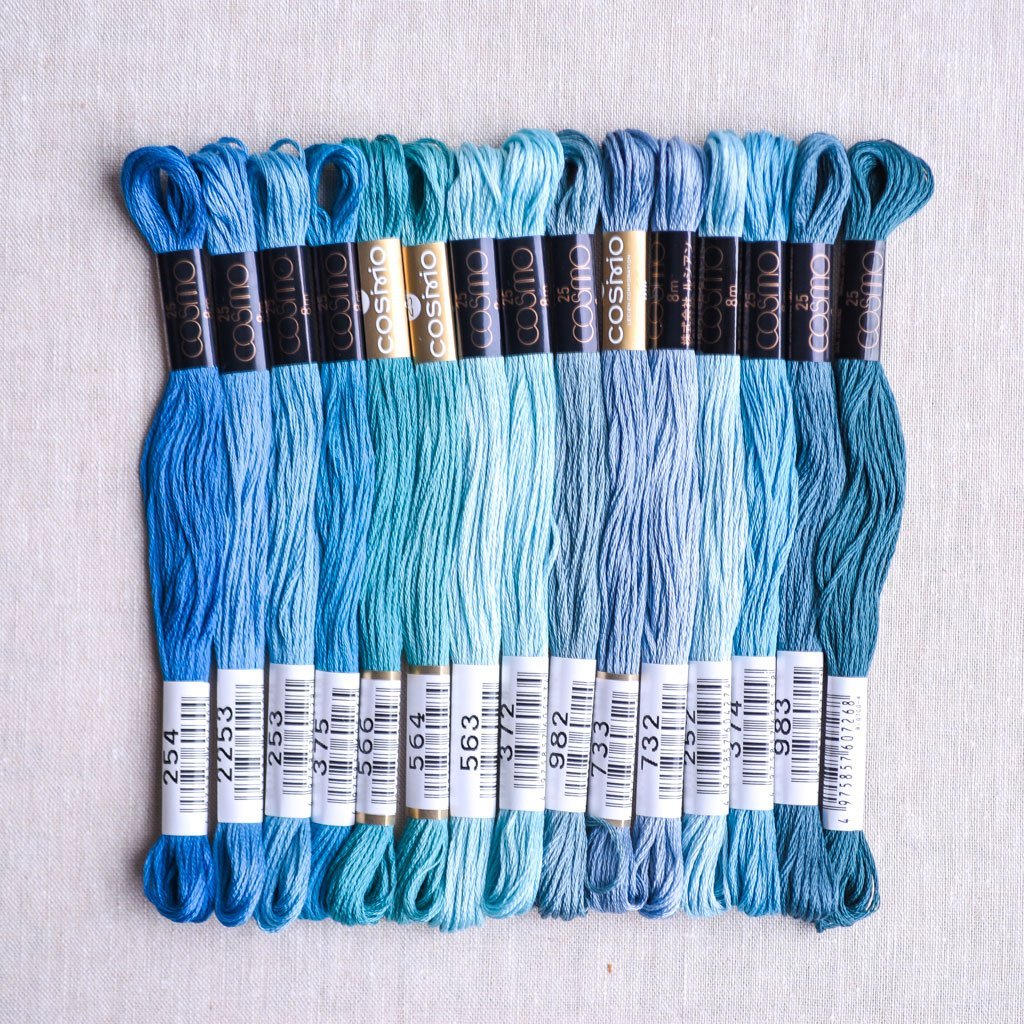Cosmo : Johanna’s Embroidery Floss Palette : Voyage : 15 pcs - the workroom