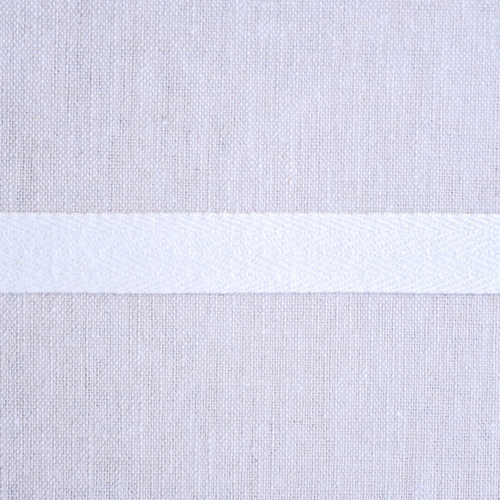 Cotton Twill Tape : 1/2” Wide : White - the workroom