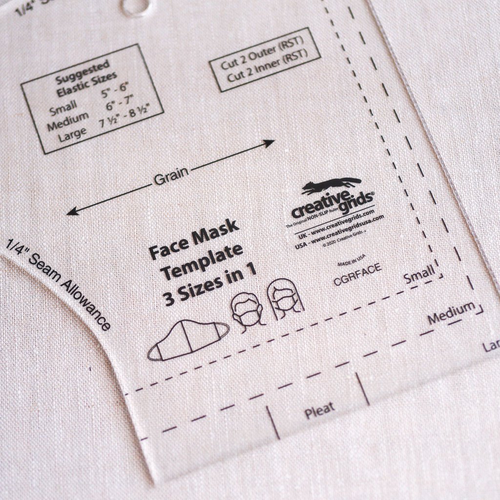 Creative Grids : Face Mask Template : 3 sizes in 1 - the workroom
