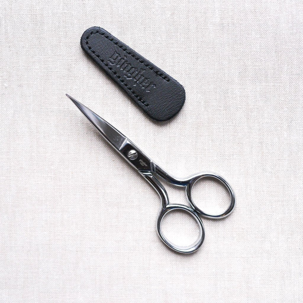 Gingher : Curved Embroidery Scissors : 4" Right Handed - the workroom