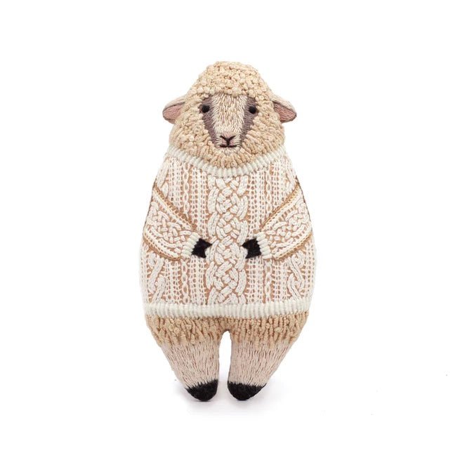Kiriki Press : DIY Embroidered Doll Kit : Sheep - the workroom