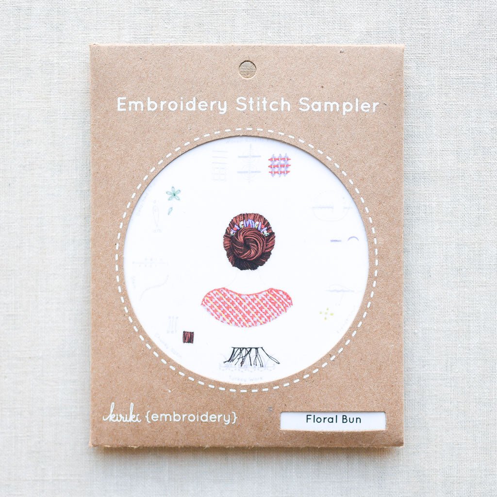 Kiriki Press : Embroidery Stitch Sampler : Floral Bun - the workroom