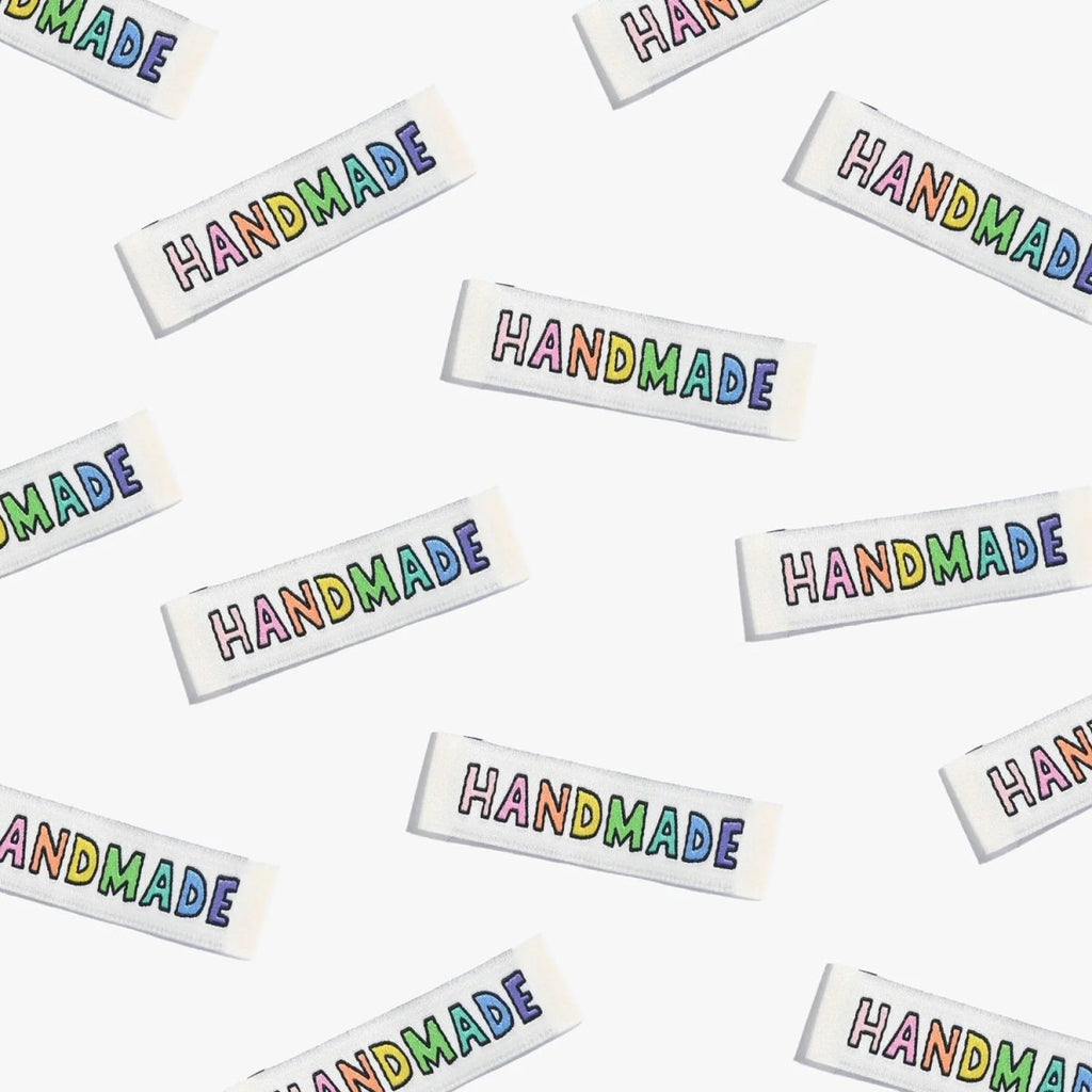 Kylie And The Machine : Woven Labels : Handmade Rainbow : 6 pcs - the workroom