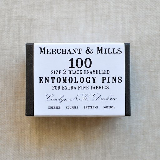 Merchant & Mills : 100, Size 2 Entomology Pins: Black Enamel - the workroom