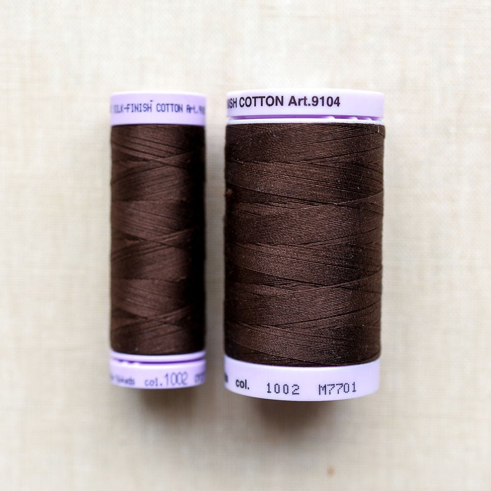 Mettler : Silk-Finish Cotton Thread : Very Dark Brown - the workroom