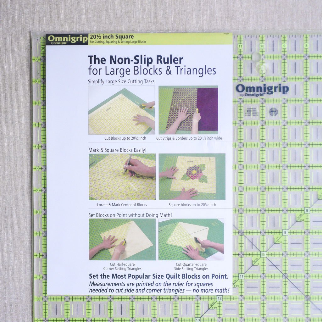 Omnigrip : Ruler : 20 1/2" Square : Non-Slip : PICK UP ONLY - the workroom