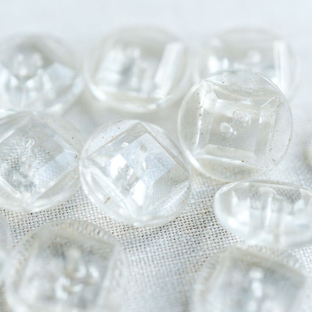 The Button Dept. : Glass : Clear Square Inset - the workroom