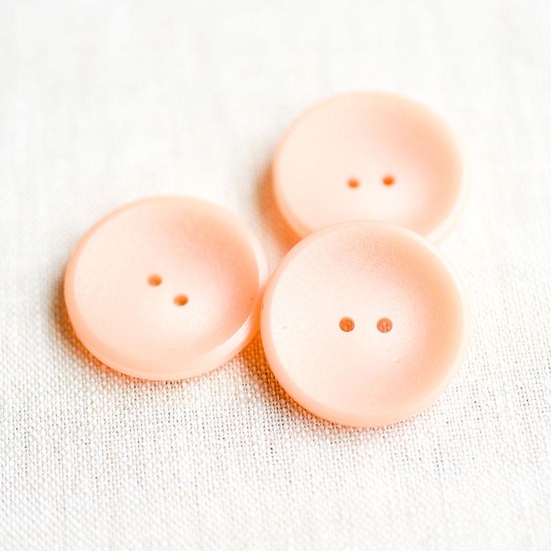 The Button Dept. : Plastic : Frosted Peach Wafer - the workroom