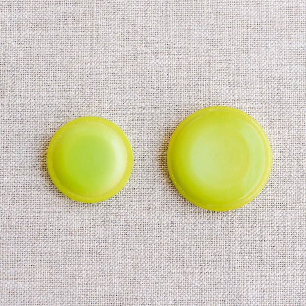 The Button Dept. : Plastic : Lime Eclipse - the workroom