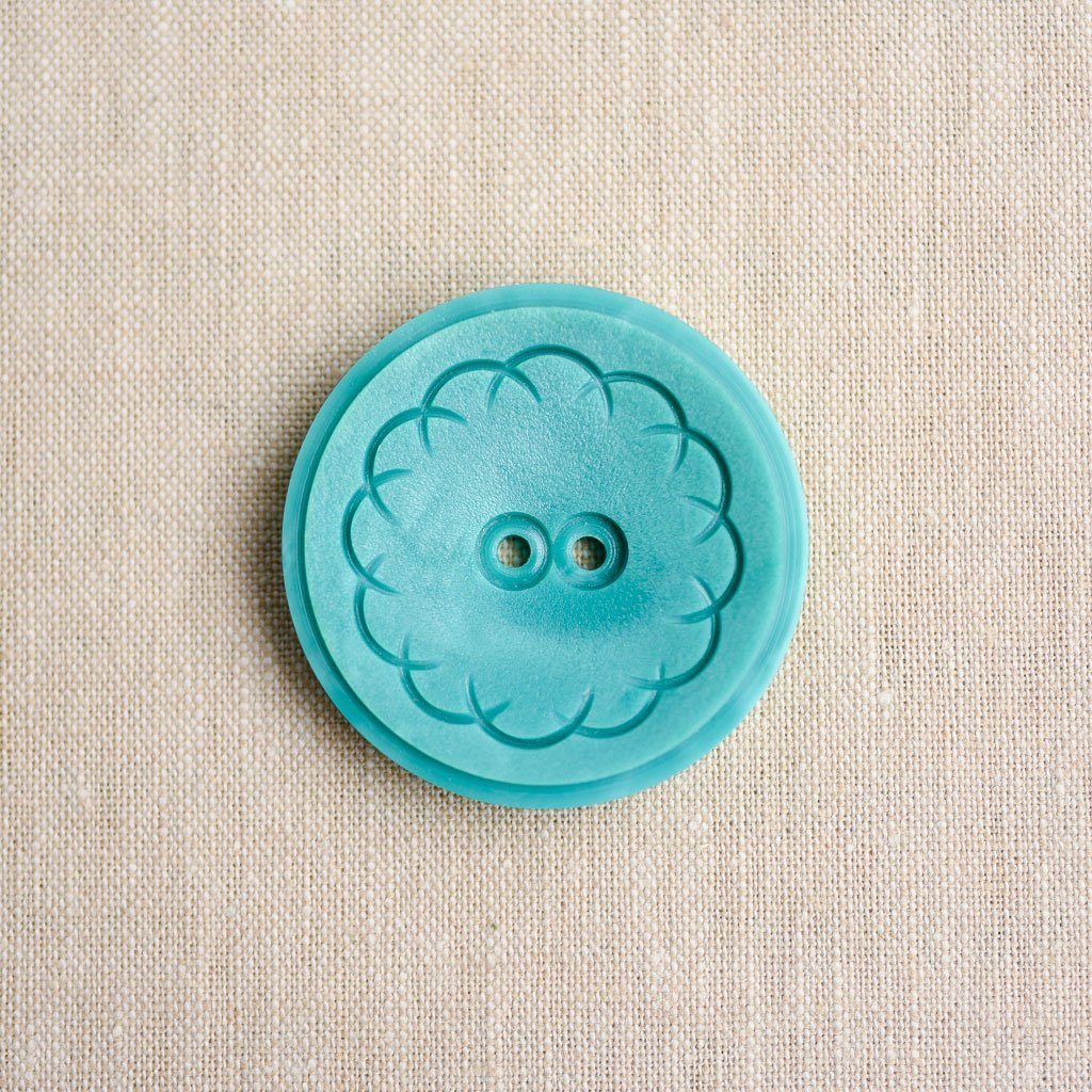 The Button Dept. : Plastic : Turquoise Zinnia - the workroom