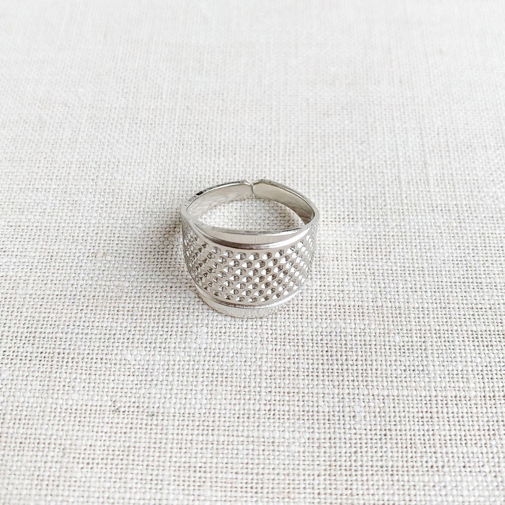 Tulip : Adjustable Ring Thimble Band - the workroom