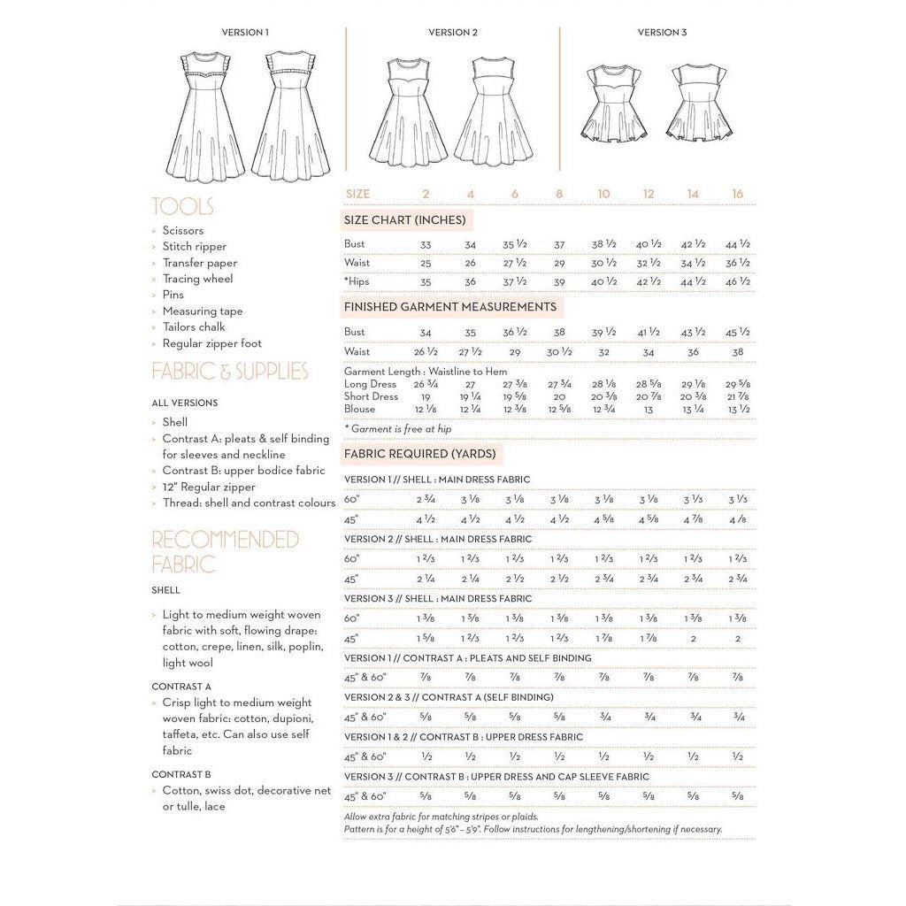Victory Patterns : Ava Top & Dress Pattern - the workroom