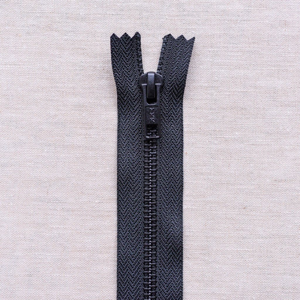 YKK Metal Zipper : Black : Black Oxide - the workroom