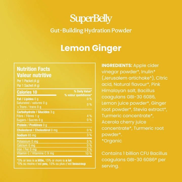 Blume : Super Belly : Lemon Ginger : 60g/15 Servings - the workroom