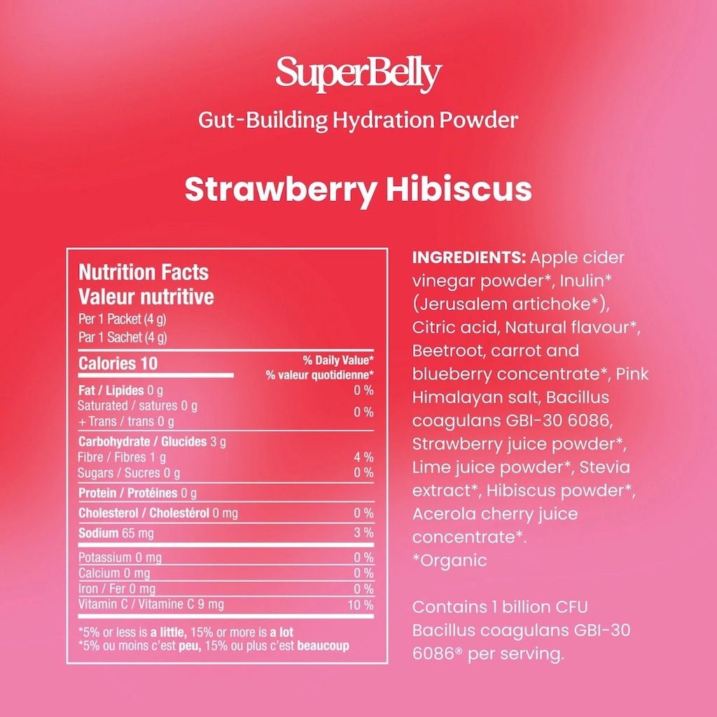 Blume : Super Belly : Strawberry Hibiscus : 60g/15 Servings - the workroom