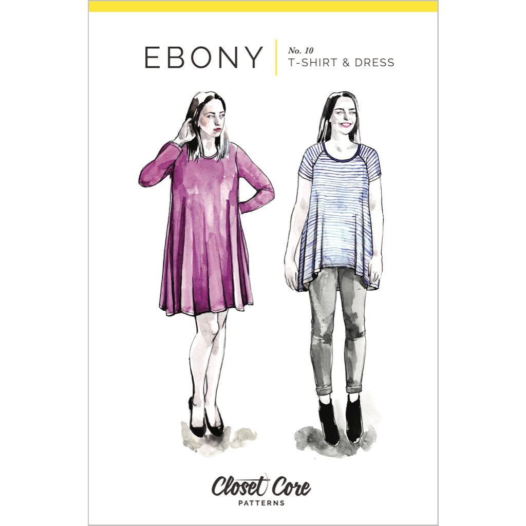 Closet Core Patterns : Ebony Knit Dress & T-Shirt Pattern - the workroom