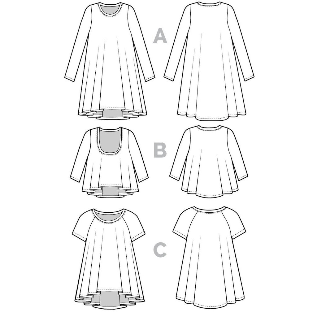 Closet Core Patterns : Ebony Knit Dress & T-Shirt Pattern - the workroom