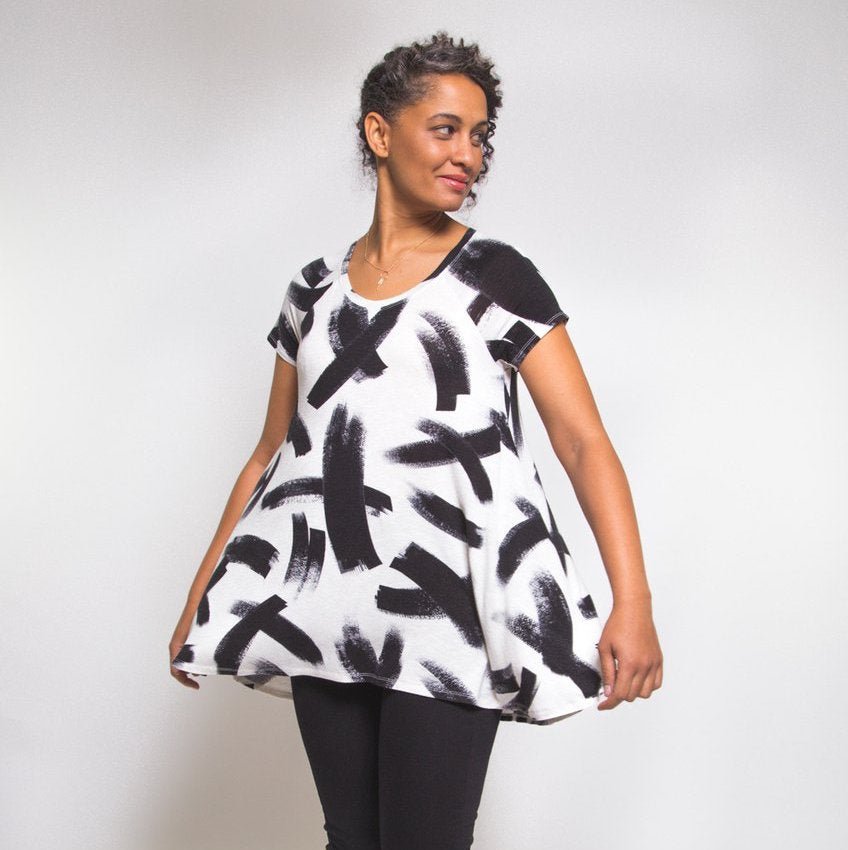 Closet Core Patterns : Ebony Knit Dress & T-Shirt Pattern - the workroom