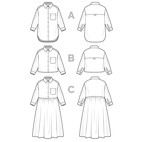 Closet Core Patterns : Jenna Button Up Shirt Pattern - the workroom