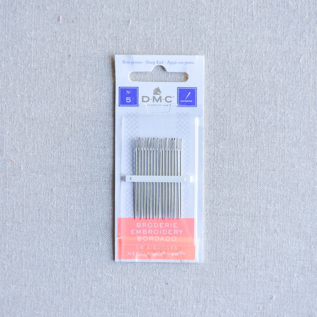 DMC : Embroidery/Crewel Needles : Size 5 : 12 Ct - the workroom