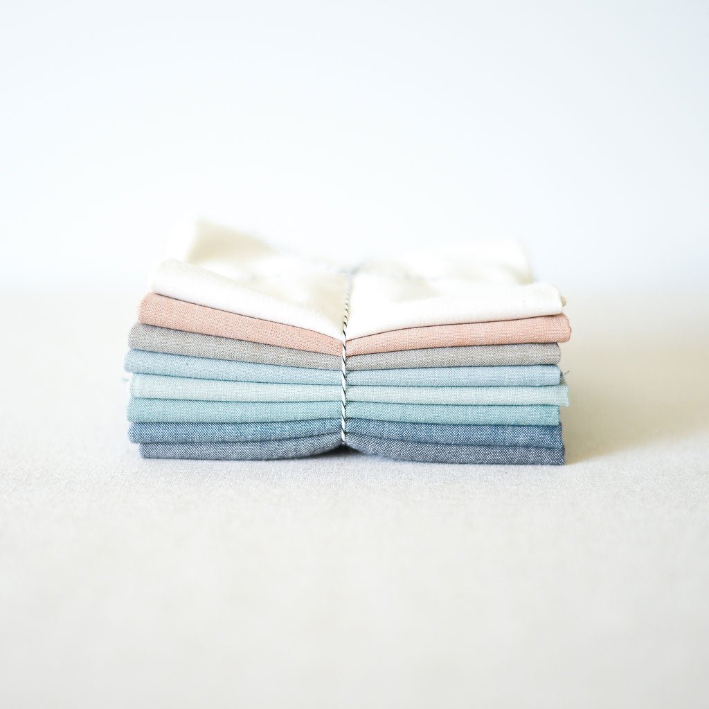 Fableism Supply Co. : Everyday Chambray : Fat Quarter Set : 8 pcs - the workroom