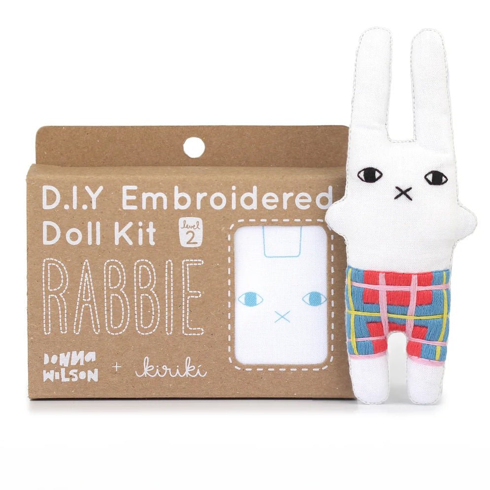 Kiriki Press & Donna Wilson : DIY Embroidered Doll Kit : Rabbie : Limited Edition - the workroom