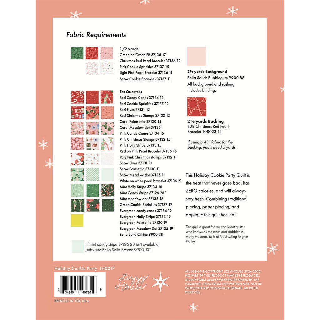 Lizzy House : Cookie Party Quilt Pattern - the workroom