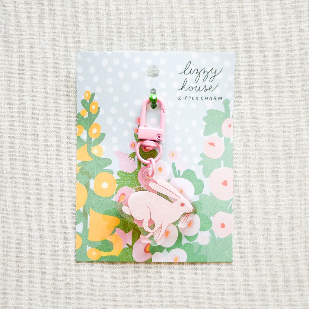 Lizzy House : Limited Edition Zipper Charm : Bunny - the workroom