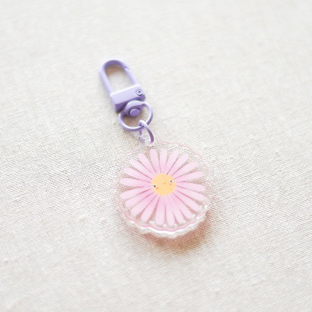 Lizzy House : Limited Edition Zipper Charm : Purple Aster - the workroom