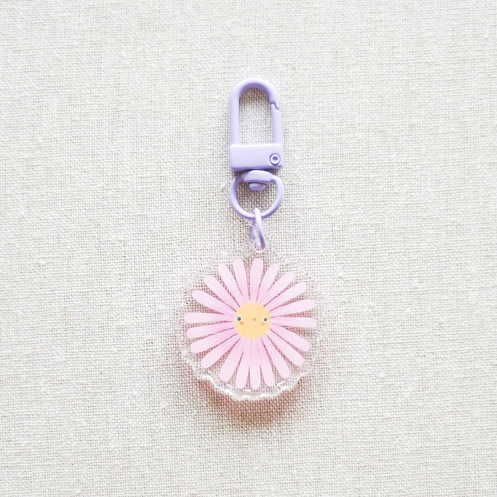 Lizzy House : Limited Edition Zipper Charm : Purple Aster - the workroom