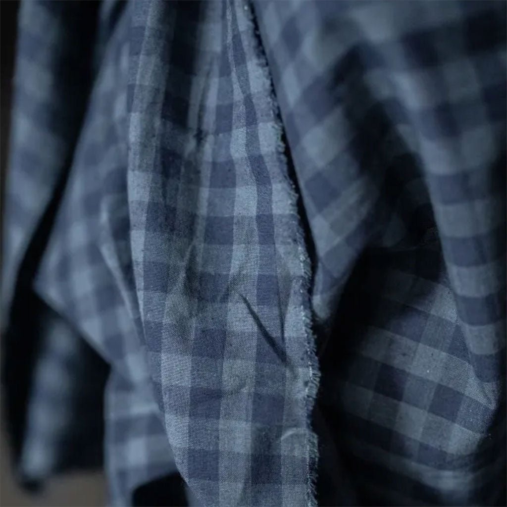 Merchant & Mills : Uniform Blues Organic Cotton/Linen Gingham - the workroom