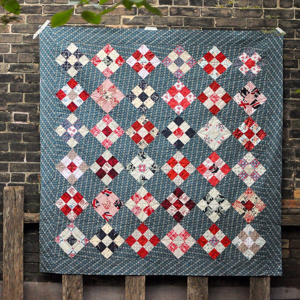 Nine of Diamonds Quilt Top : starts Thursday June 6, 5:30-8:30pm for 4 sessions - the workroom