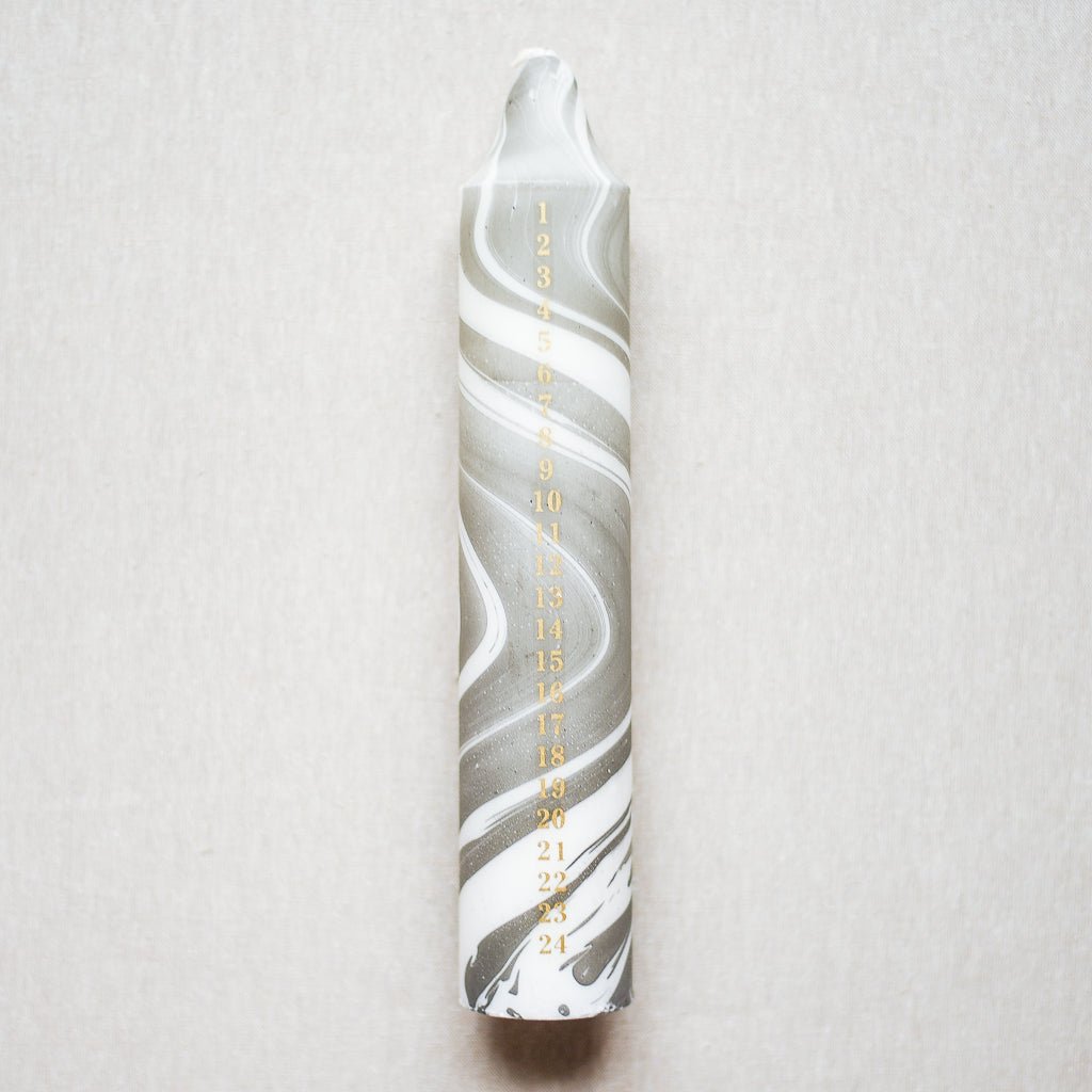 Nordtrice : Advent Candle : Marble Various Colours - the workroom