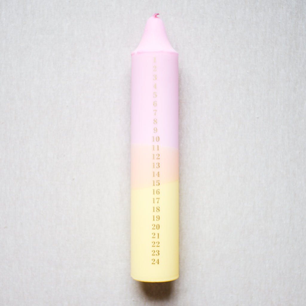 Nordtrice : Advent Candle : Pastel Various Colours - the workroom