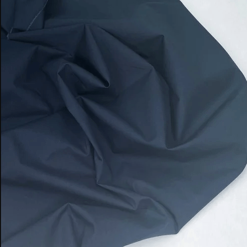 Nova : 100% Cotton Poplin with Sand Wash Finish : Navy - the workroom