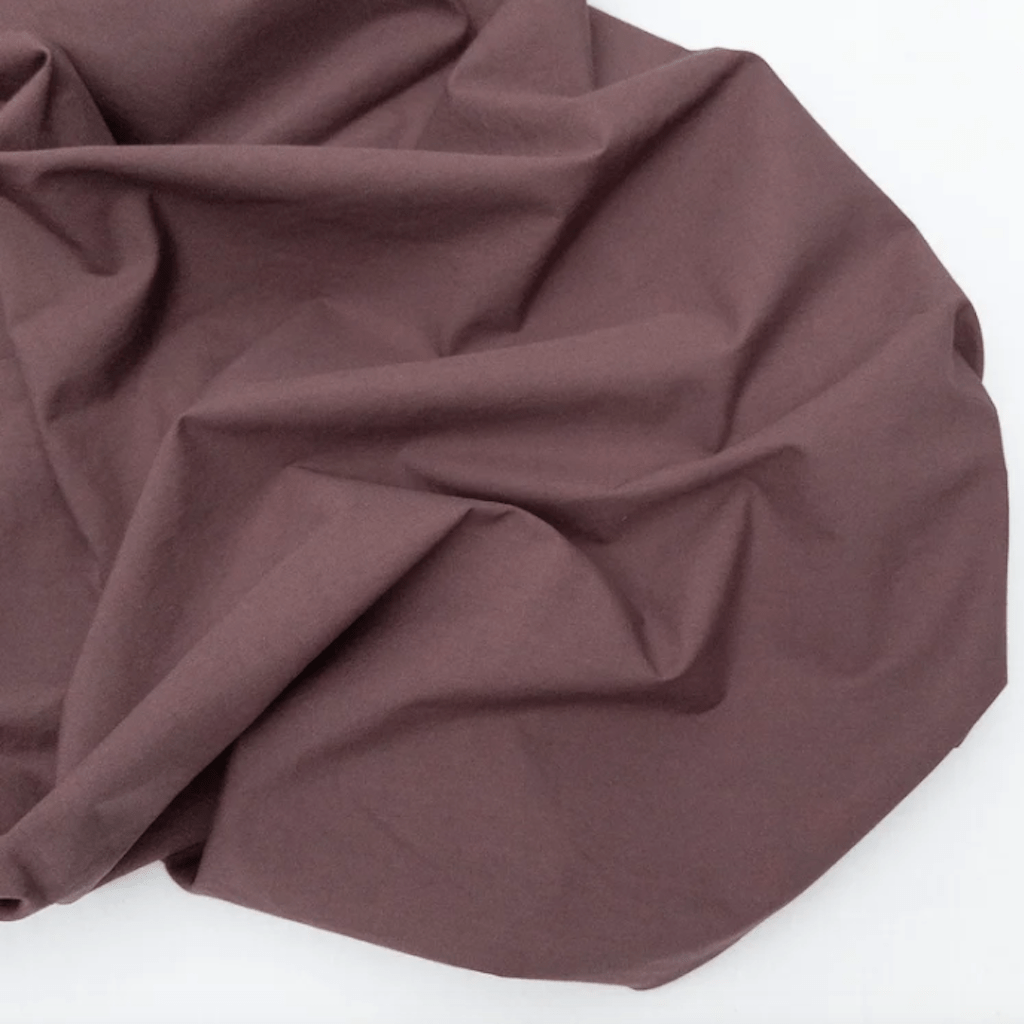 Nova : 100% Cotton Poplin with Sand Wash Finish : Raisin - the workroom