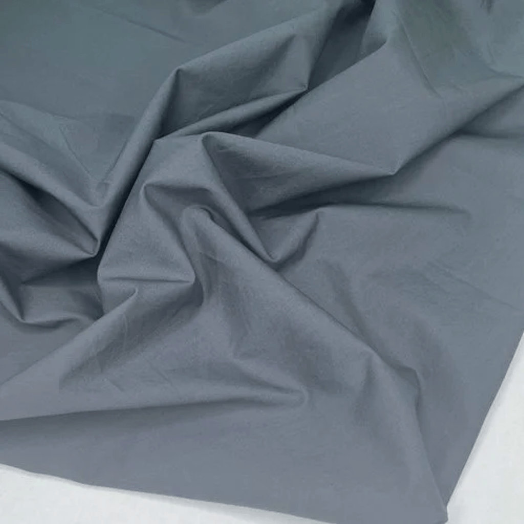 Nova : 100% Cotton Poplin with Sand Wash Finish : Steel - the workroom