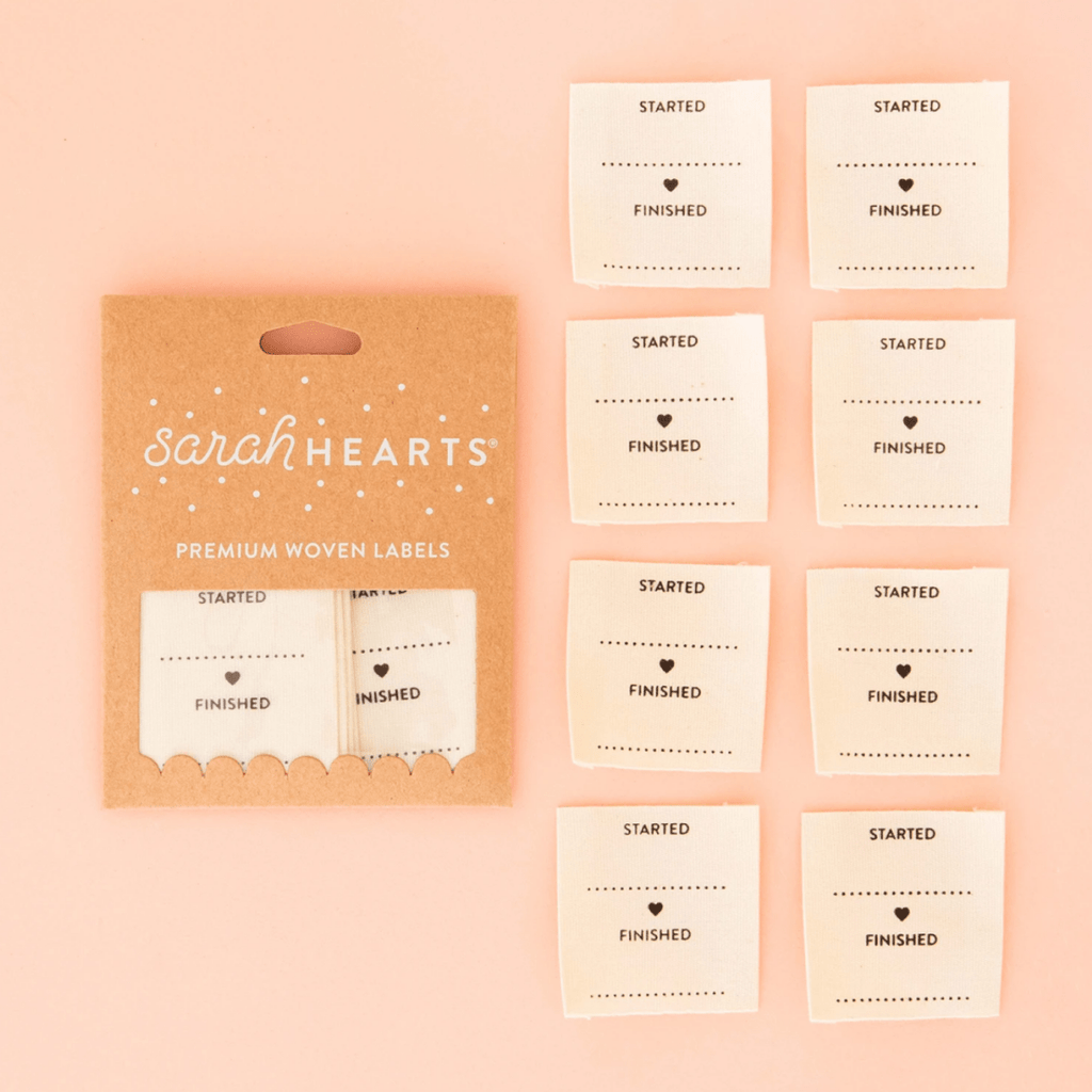 Sarah Hearts : Started/Finished : Organic Cotton Write - In Labels - the workroom
