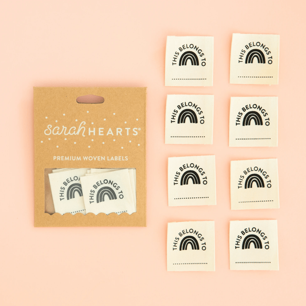 Sarah Hearts : This Belongs To : Organic Cotton Write - In Labels - the workroom
