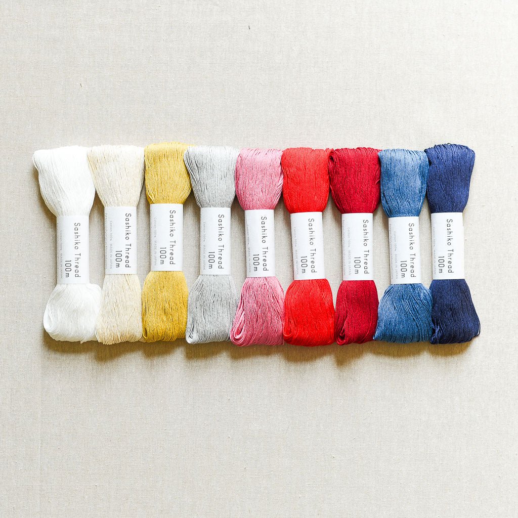 Sashiko 100m Thread Set : Complete : 9 pcs - the workroom