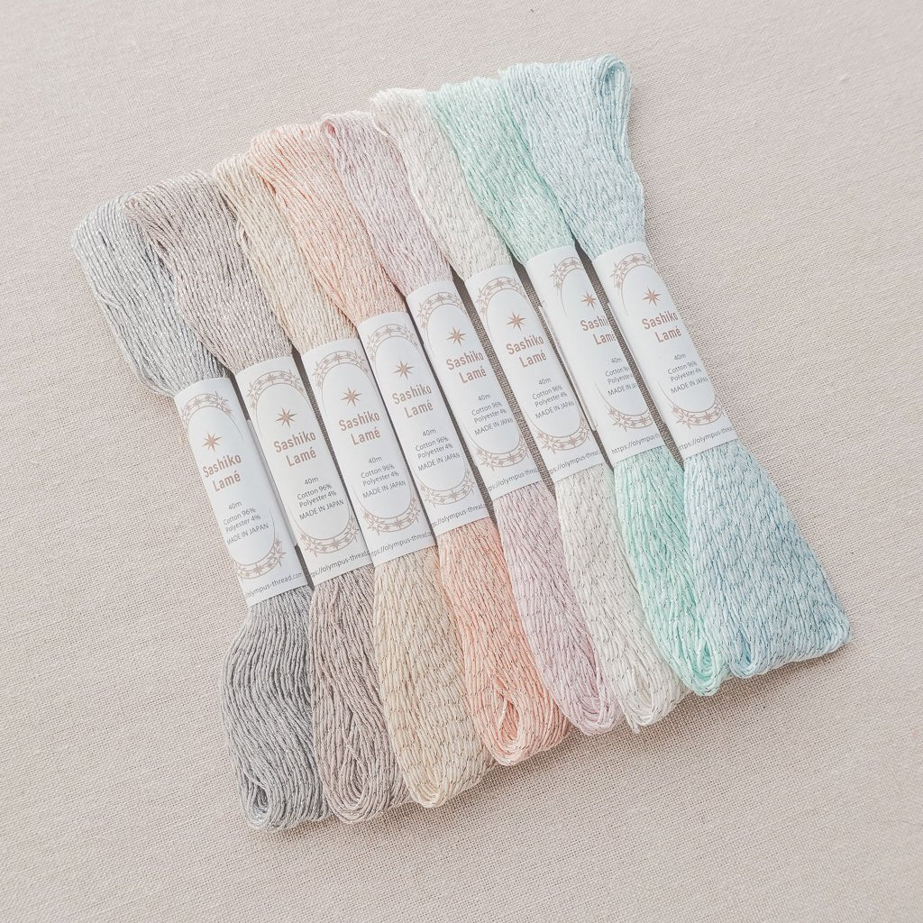 Sashiko Thread Set : Lamé : 8 pcs - the workroom