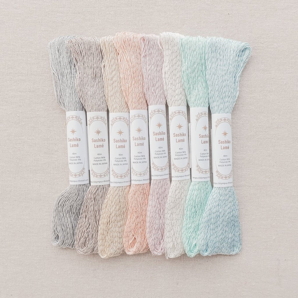 Sashiko Thread Set : Lamé : 8 pcs - the workroom
