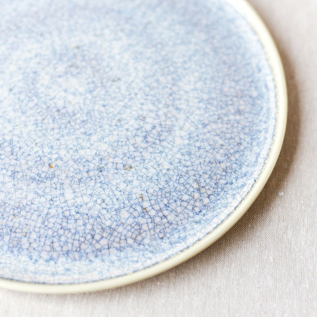 Steingut Pottery : Crackled White Plate #3 - the workroom