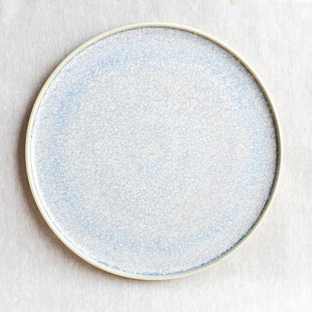 Steingut Pottery : Crackled White Plate #4 - the workroom